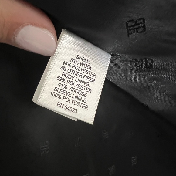 Banana Republicans Colbalt Blue Puff Sleeve Wool Coat - Picture 9 of 9